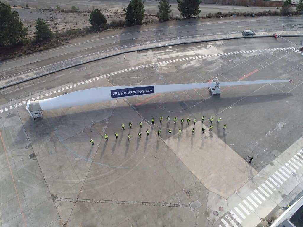 Developing recyclable wind turbine blades using a closed loop