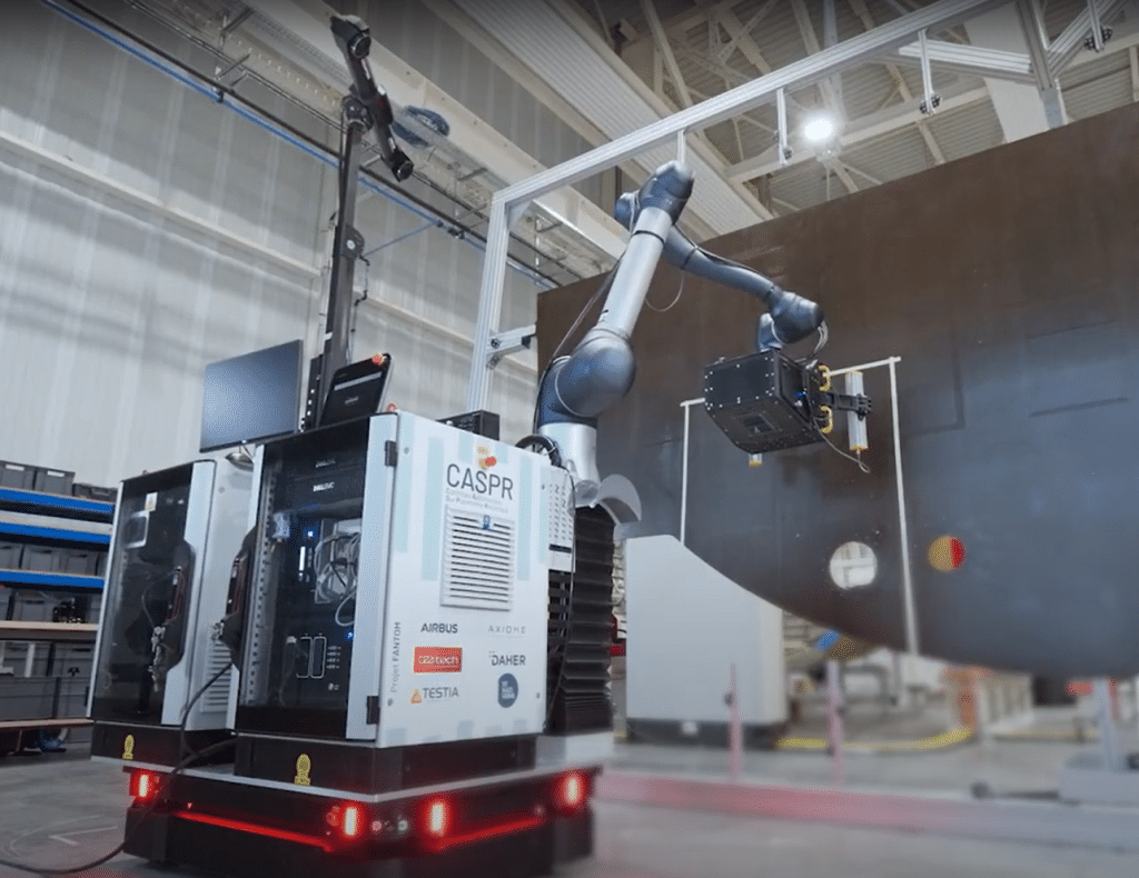 Automating the non-destructive testing of composite parts with an intelligent robotic platform